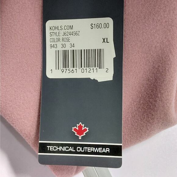 Halitech Womens Coat XL Pink Long Wool Blend Button Front Classic Peacoat NWT - Picture 8 of 9